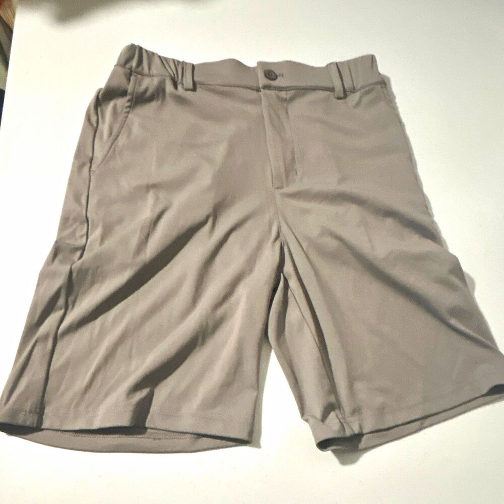 Dreammonkey Gray Bermuda Performance Shorts, Polyester, Pockets, Size 16Y